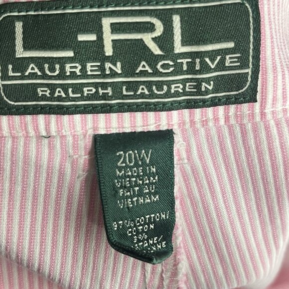 Ralph Lauren Nantucket Red Striped Crop Pants Cotton Old Money Country Club 2X - Picture 6 of 6